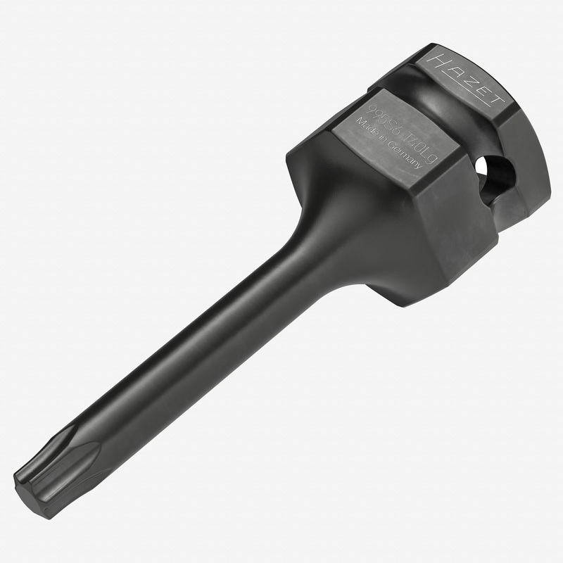 Hazet 995S6-T40Lg Inside T40 Torx Long Impact Socket, 1/2" or 24 mm Drive