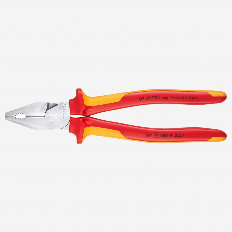 Knipex 9" High Leverage Combination Pliers - 1000V Insulated