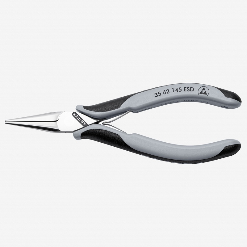 Knipex ESD Electronics Pliers, Half Round Tips, 5 3/4"