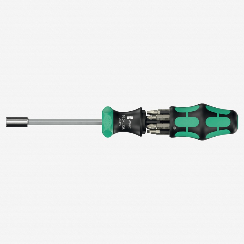 Wera 051518 Kraftform Kompakt 27 RA 2 Ratcheting Bitholder, 7 Pieces