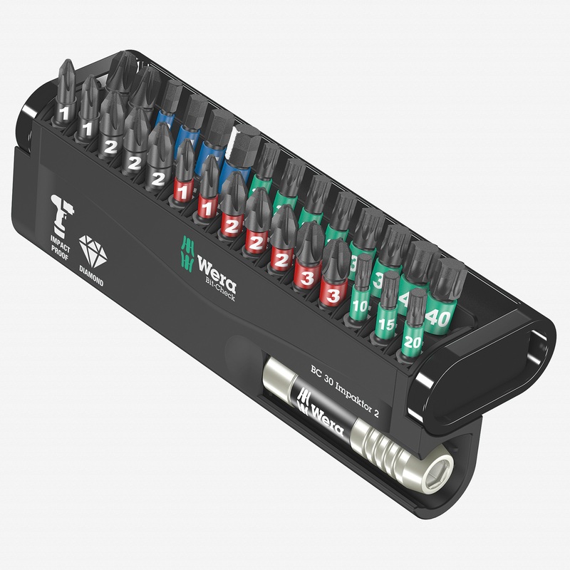 Wera 057697 Bit-Check 30 Impaktor 2, 30 Pieces
