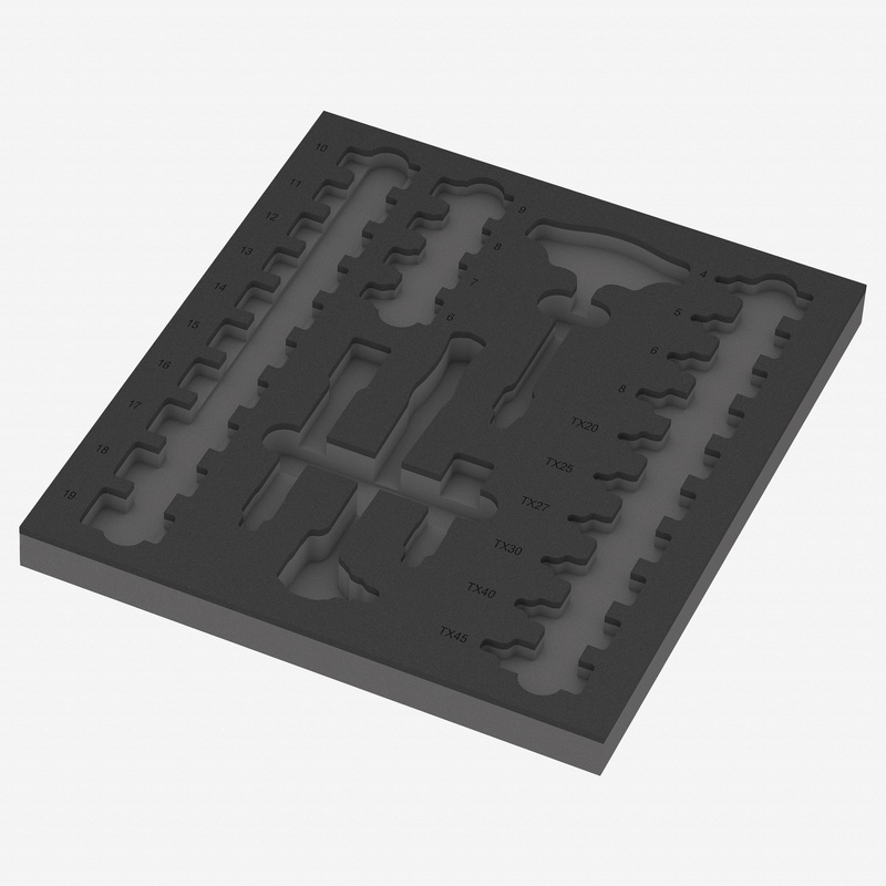 Wera 137326 Foam Insert 8007 B Zyklop VDE Set 1, Empty