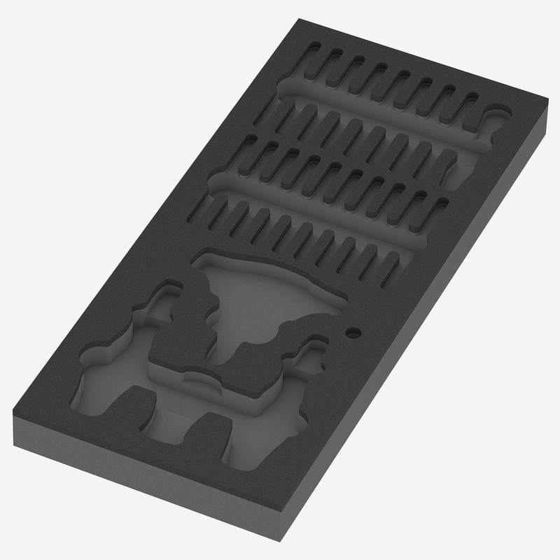 Wera 137352 Foam Insert Kraftform Kompakt Ratcheting Drivers Set 1, Empty