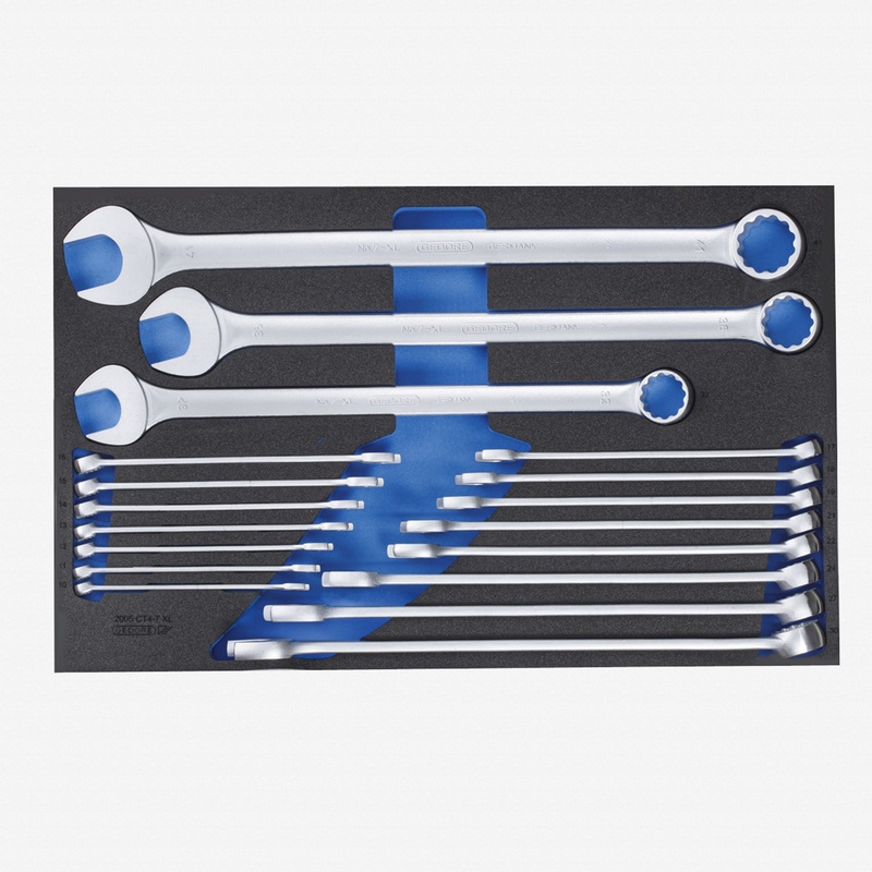 Gedore 2005 CT4-7 XL Combination spanner set in 4/4 CT tool module, 18 pcs