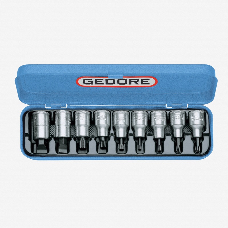 Gedore INX 19 PM Screwdriver bit socket set 1/2" 9 pcs IS-PH-XZN
