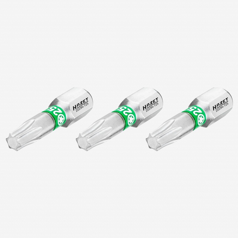 Hazet 2223N-T25/3 Torx T25 x 25 mm Torsion Bit, 3 Pieces