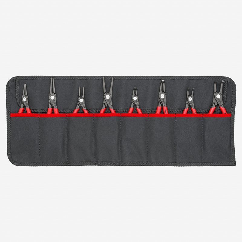 Knipex Precision Circlip Pliers Set in Tool Roll, 8 Pieces