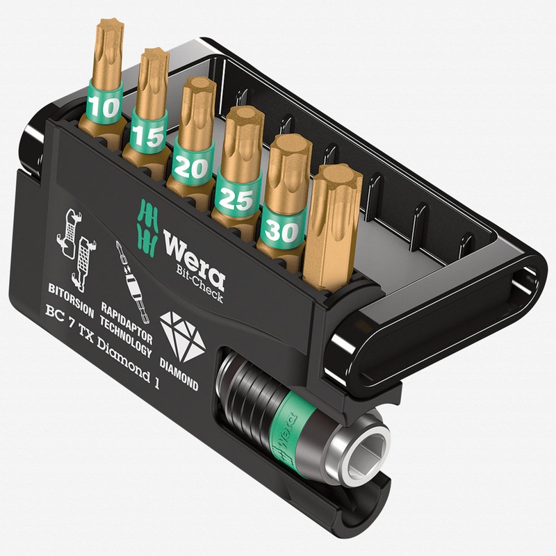 Wera 057415 Bit-Check 7 TX Diamond 1 Insert Bit Set