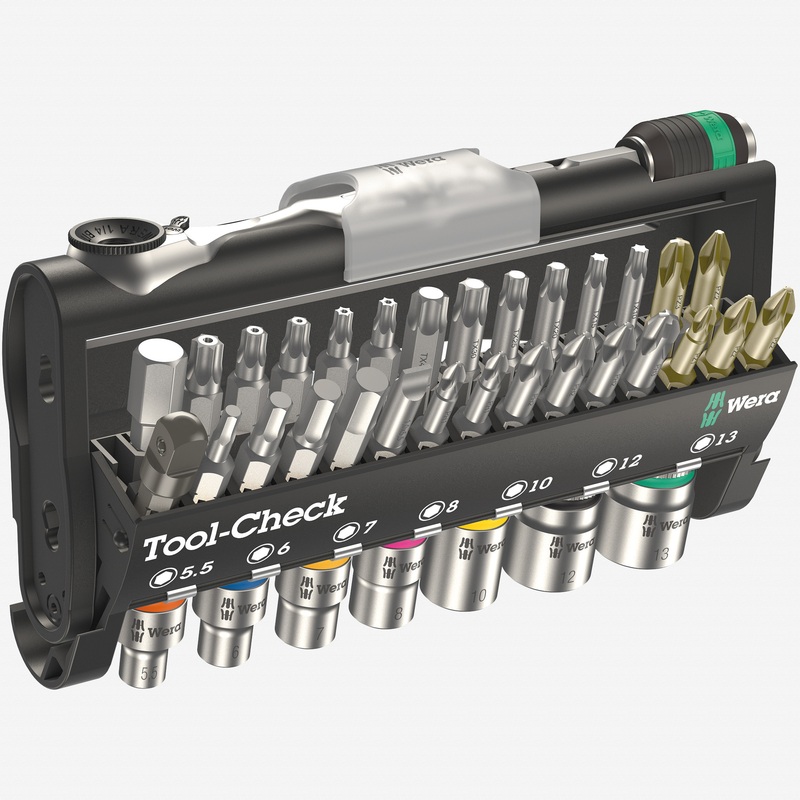 Wera 073220 Tool-Check 1 SB Bit Ratchet Set with Sockets - Metric