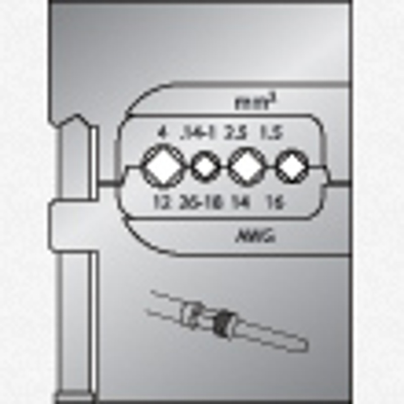 Gedore 8140-18 Module insert for heavy connectors 1.5-4mm