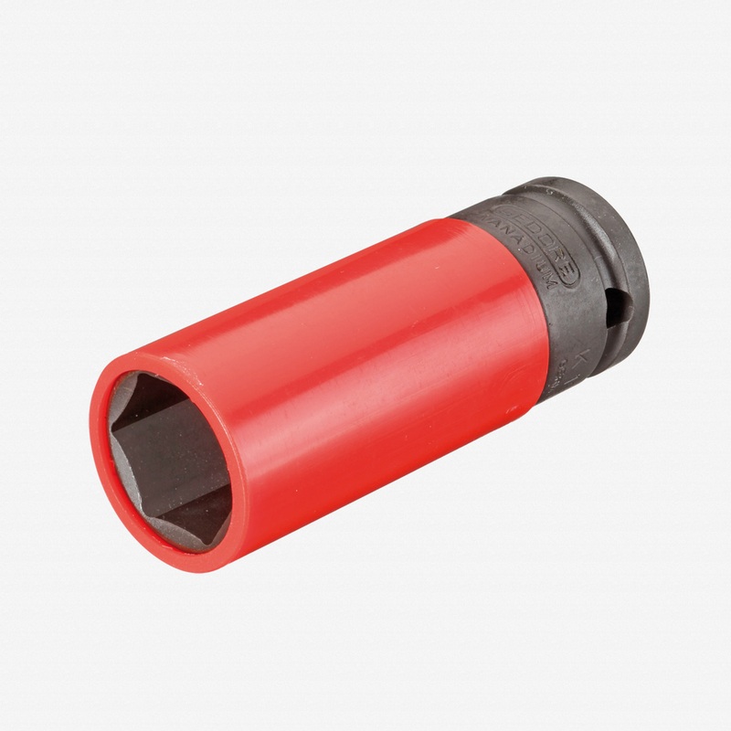 Gedore K 19 LS 21 Impact socket 1/2" with protective sleeve, 21 mm