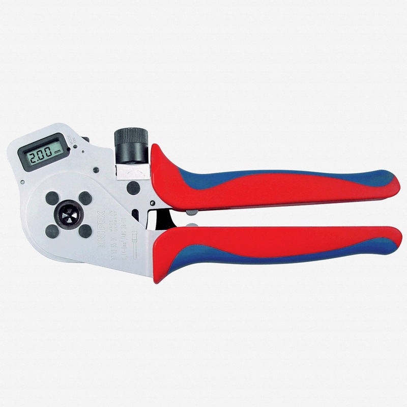 Knipex Digital Four-Mandrel Crimping Pliers w/ Locator - specific turned contacts (fine adjustment)
