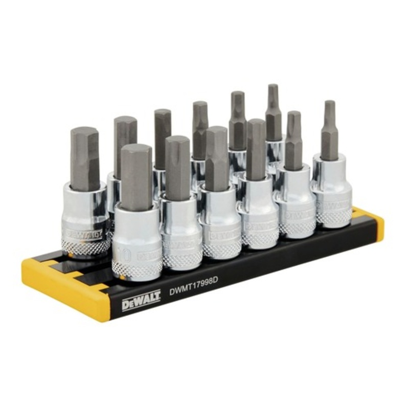Dewalt (12-Piece) 3/8 in. Drive SAE and MM Hex Bit Socket Set - DWMT17002