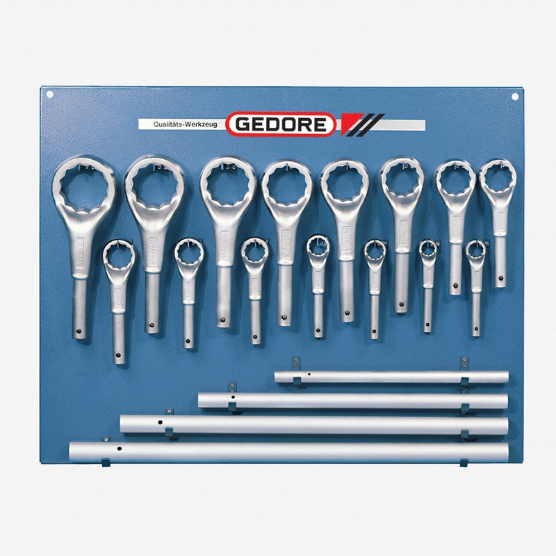 Gedore 2 ATM Single ended ring spanner set 19 pcs 24-85 mm