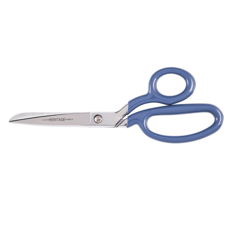 Klein Tools 8 in. Bent Trimmer with Large Ring and Blue Coating - 208LR-BLU-P
