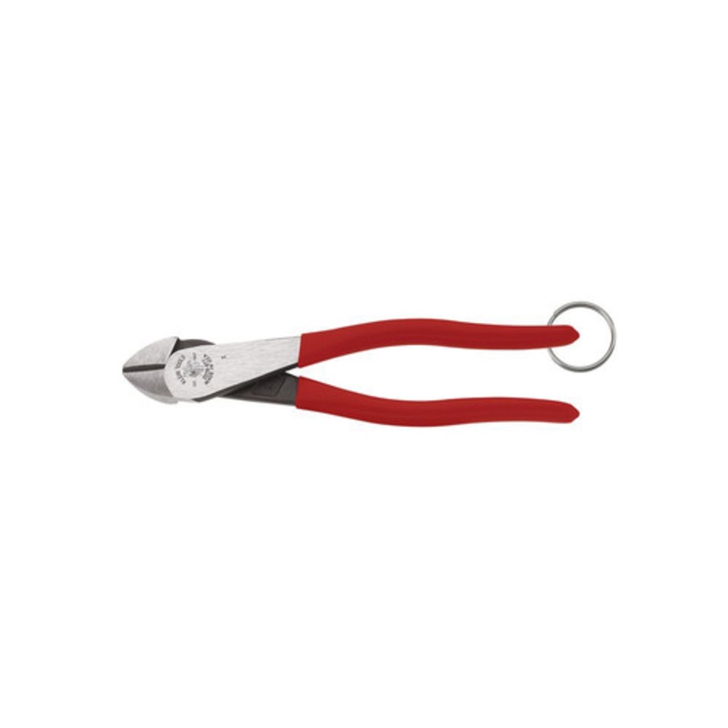 Klein Tools 8 in. Diagonal Cutting Pliers with High-Leverage Design and Tether Ring - D228-8TT