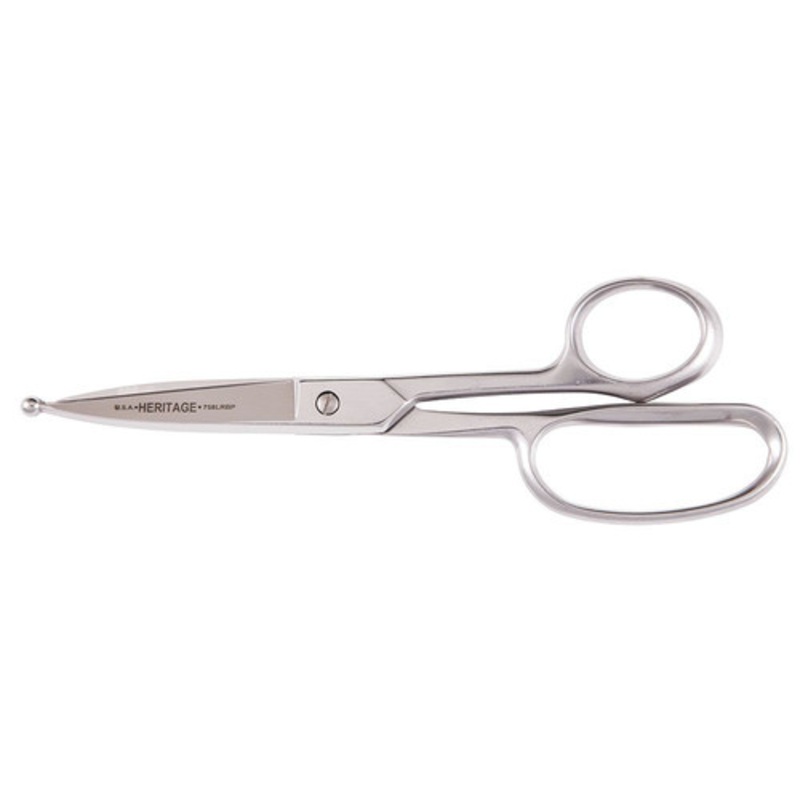 Klein Tools 9-1/4 in. Straight Trimmer with Large Ring and Ball Point - G758LRBP