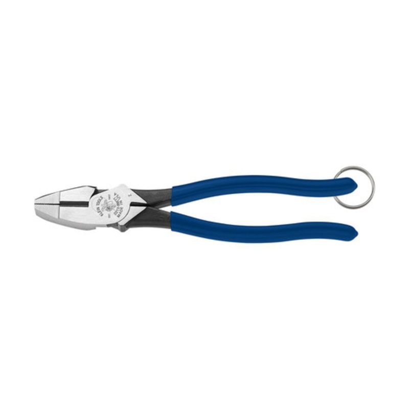 Klein Tools 9 in. High Leverage Side Cutters with Tether Ring and New England Nose - D213-9NETT