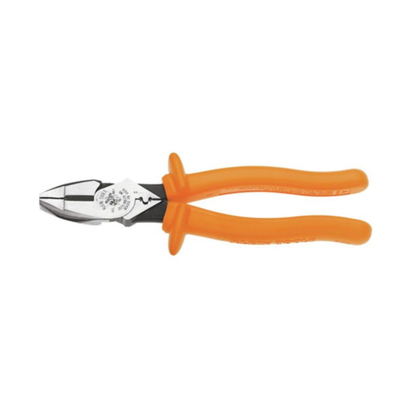 Klein Tools 9 in. Insulated Cutting and Crimping Pliers with New England Nose - D213-9NE-CR-INS