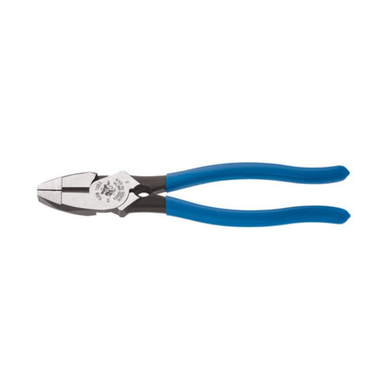 Klein Tools 9 in. Lineman's Bolt-Thread Holding Pliers with Rounded Nose and Knurled Jaw - D2000-9NETH