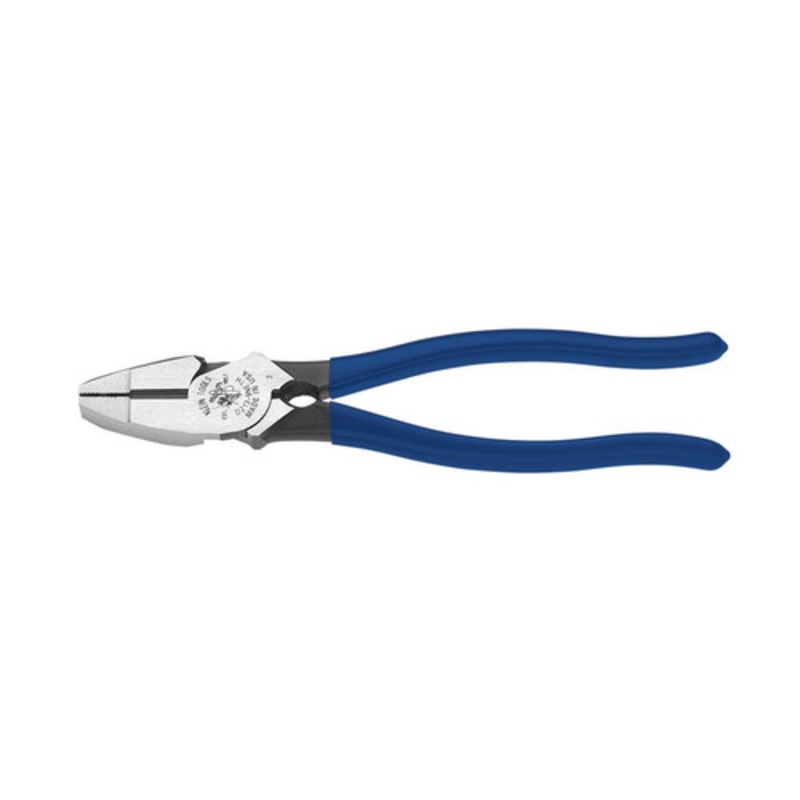 Klein Tools 9 in. Lineman's Bolt-Thread Holding Pliers with Rounded Nose and Knurled Jaw - D213-9NETH