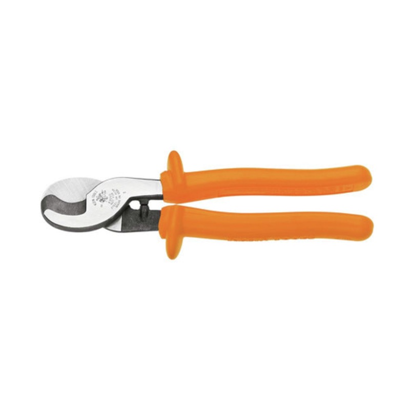 Klein Tools Insulated Cable Cutter with One-Hand Shearing for Aluminum, Soft Copper, and Communications Cable - 63050-INS