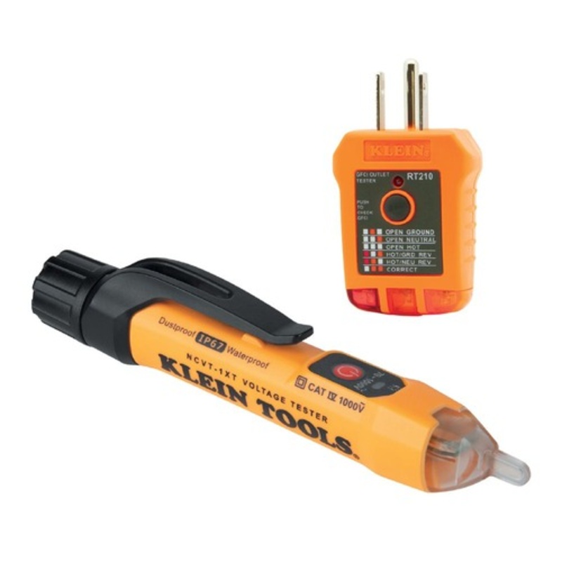Klein Tools Non-Contact Voltage and GFCI Receptacle Premium Test Kit - NCVT1XTKIT