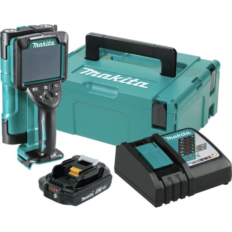 Makita 18V LXT LithiumIon Cordless MultiSurface Scanner Kit with Interlocking Storage Case (2 Ah) - DWD181R1J