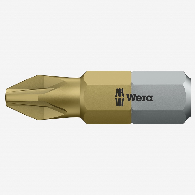 Wera 480222 Titanium-Nitride #2 x 25mm Pozidriv Bit