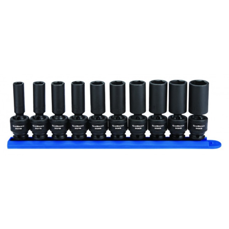 GearWrench 10-Piece 3/8 in. Drive Metric Deep Universal Socket Set - 84924N