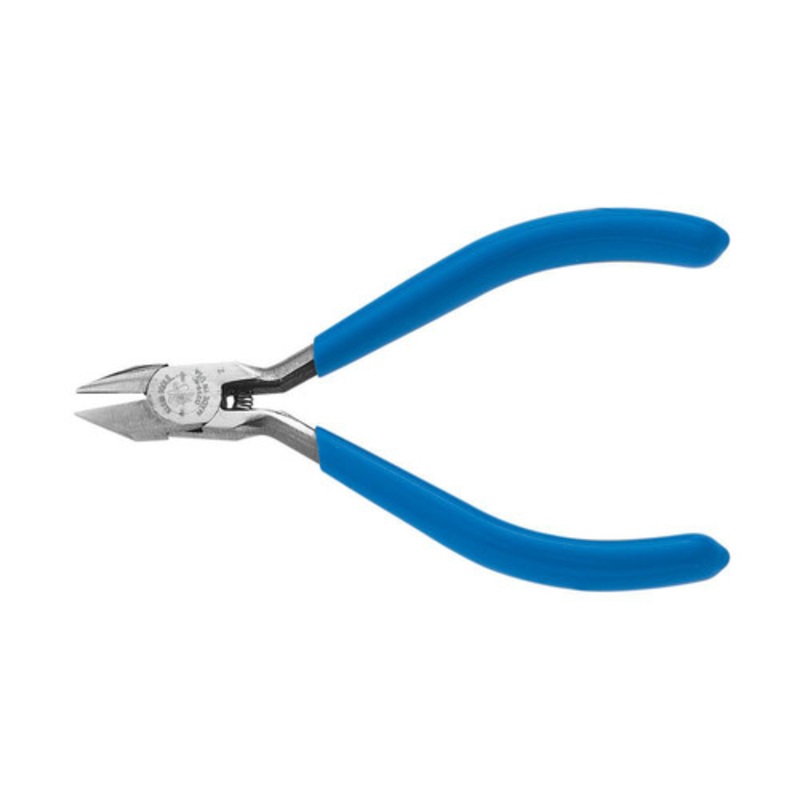 Klein Tools 4 in. Extra-Narrow Jaw Pointed Nose Diagonal Cutting Pliers - D259-4C