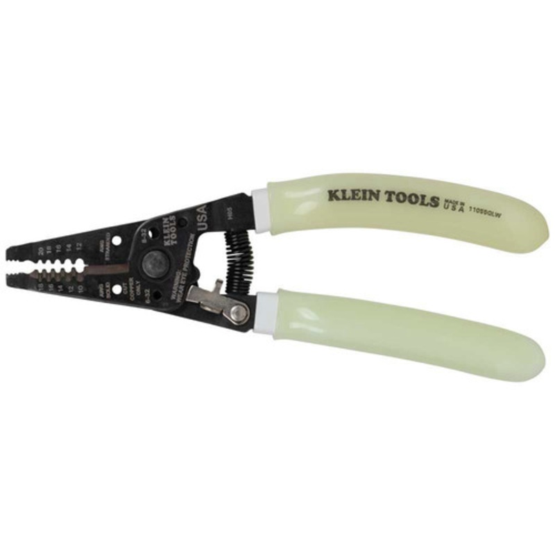 Klein Tools 7.4 in. High-Visibility Wire Stripper Cutter - 11055GLW