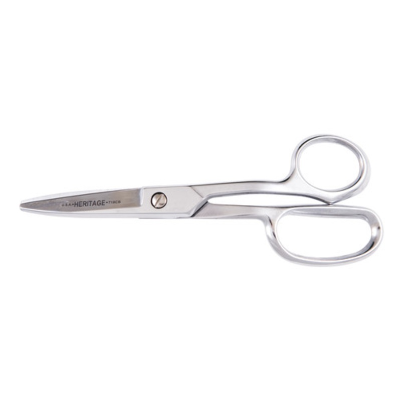 Klein Tools 8-7/8 in. Heavy Duty Shear with Curved Handle and Blunt Tips - GP718CB