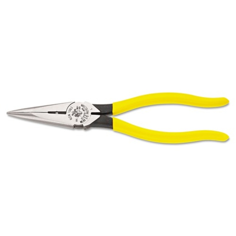 Klein Tools 8 in. Needle Nose Side Cutter Pliers with Stripping - D203-8N