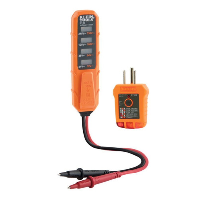 Klein Tools GFCI Outlet and AC/DC Voltage Electrical Test Kit - ET45VP