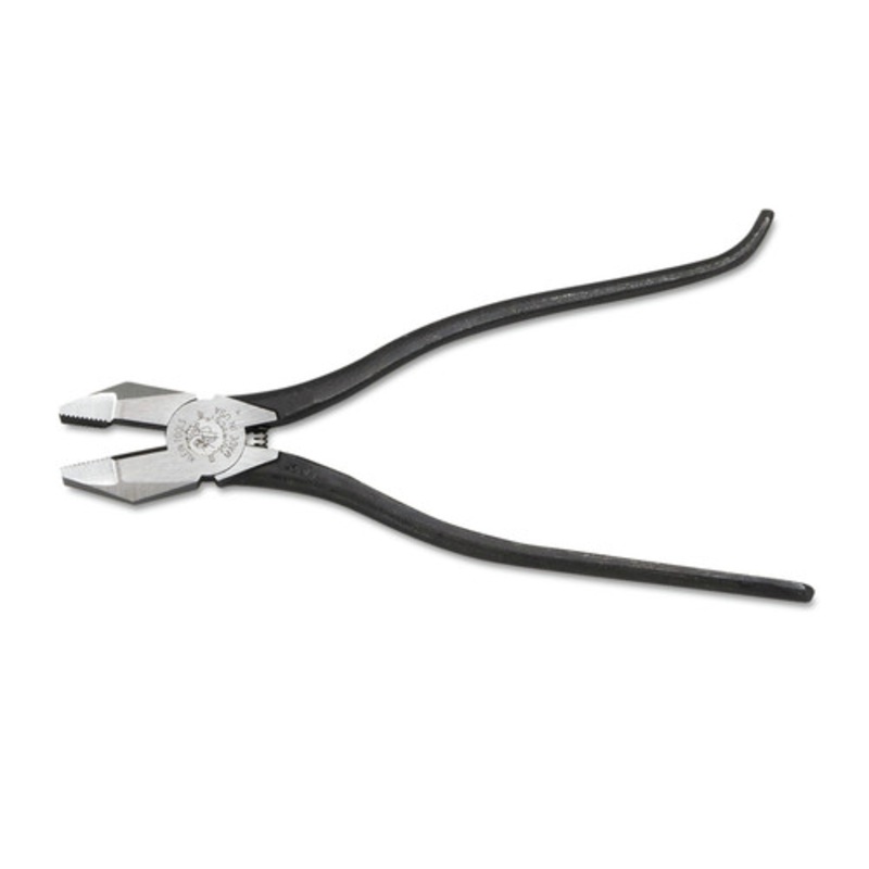 Klein Tools Ironworkers Work Pliers, 8 3/4 in Length, 5/8 in Cut, Plain Hook Bend Handle - 201-7CST