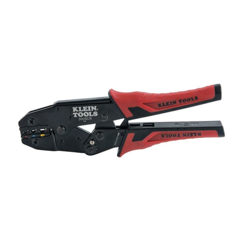 Klein Tools Ratcheting Insulated Terminal Crimper for 10 to 22 AWG Wire - 3005CR