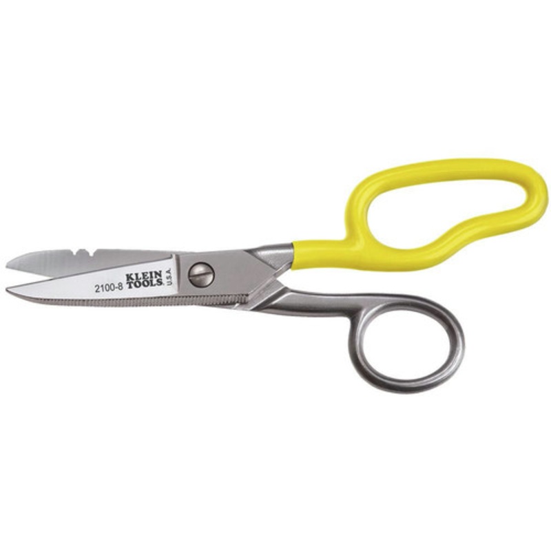 Klein Tools Stainless Steel Electrician Free Fall Snips - 2100-8