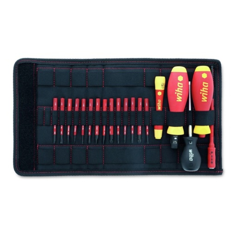 Wiha Tools (20-Piece) Insulated TorqueVario-S (10-50 in-lbs.) and SlimLine Blade Set - 28781