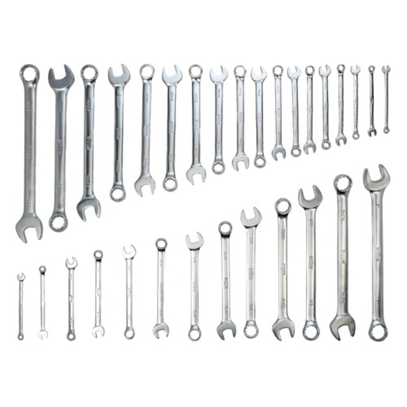 Wiha Tools (31-Piece) SAE and Metric Combination Wrench Tray Set - 30492