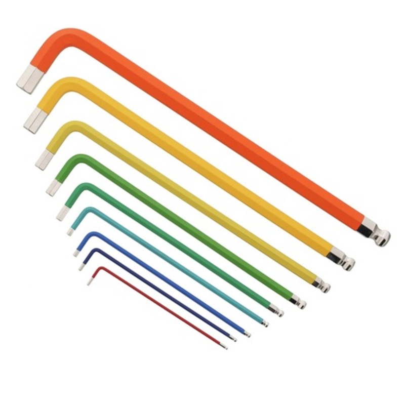 Wiha Tools 9-Piece Ball End Color Coded Metric Hex L-Key Set - 66980