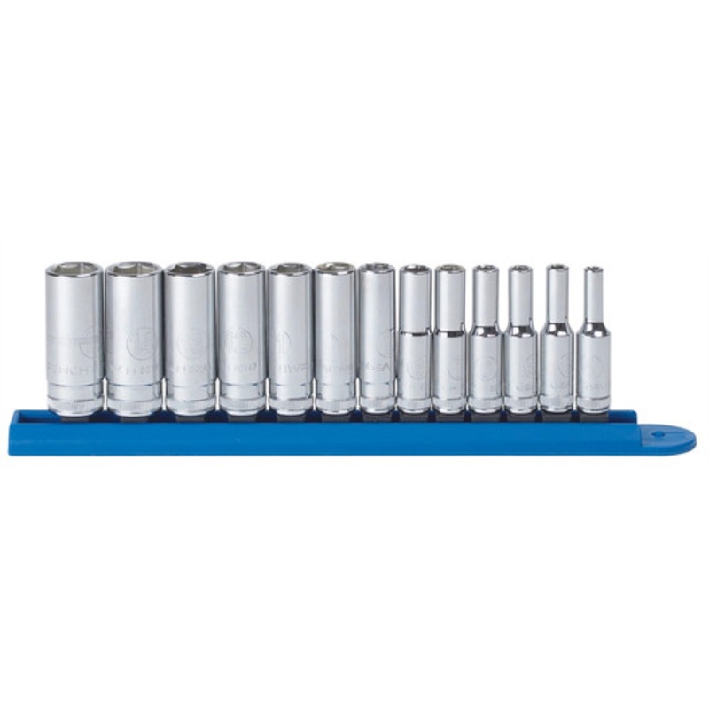 GearWrench 13-Piece 6-Point Deep Metric 1/4 in. Drive Socket Set - 80304