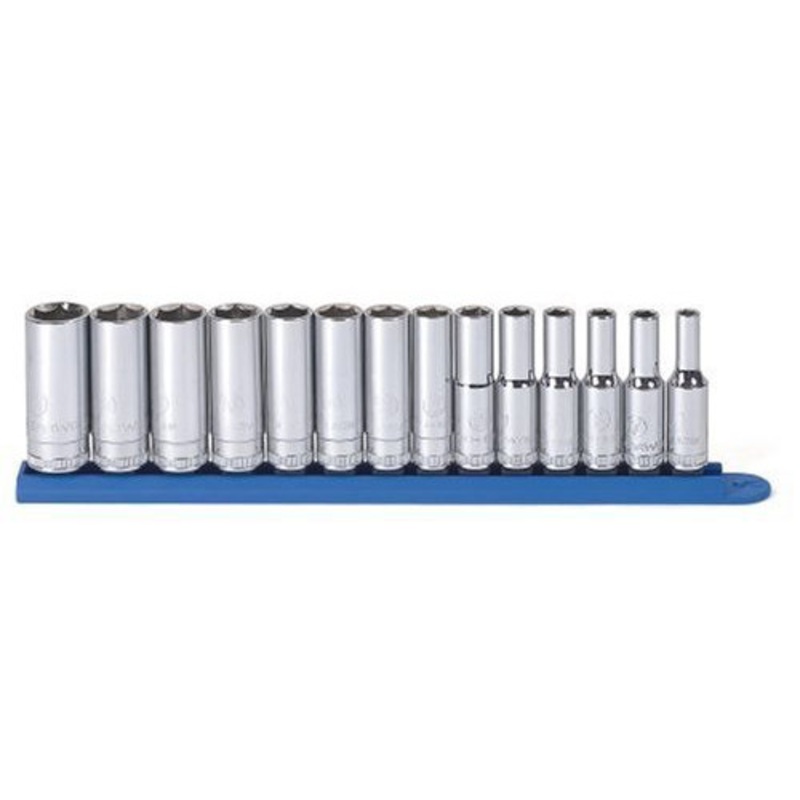 GearWrench 14-Piece 3/8 in. Drive 6-Point Metric Deep Socket Set - 80554