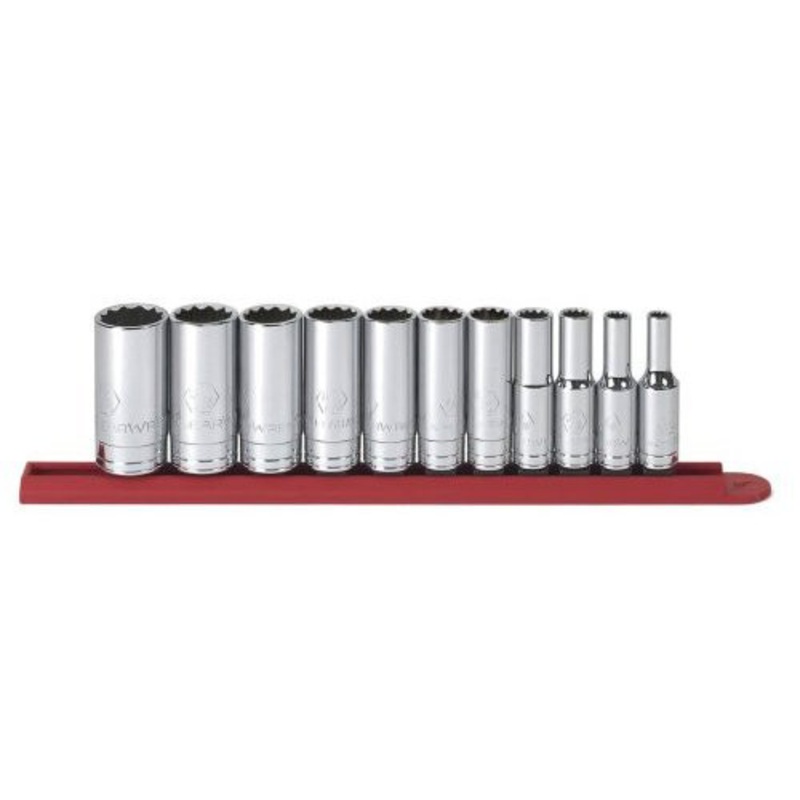GearWrench 3/8 in. Dr 12Pt Deep SAE Socket Set, 11pc - 80563
