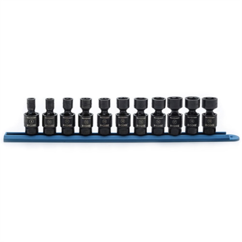 KD Tools 11-Piece X-CORE 3/8 in. Drive 6-Point Metric Pinless Universal Socket Set - 84975