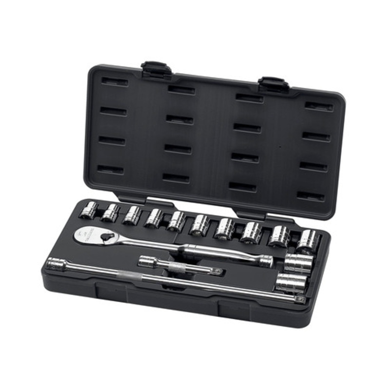 KD Tools 15-Piece 1/2 in. Drive 6 Point Deep SAE Socket Set - 80706