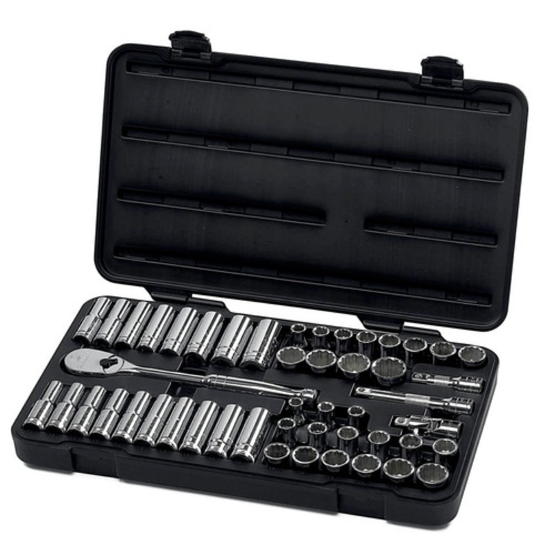 KD Tools 49-Piece 1/2 in. Drive 12 Point SAE/Metric Socket Set - 80701