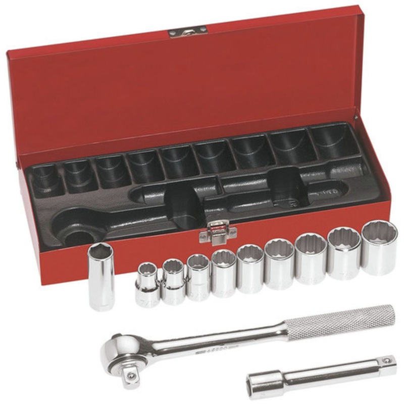 Klein Tools 12-Piece 1/2 in. Drive Socket Wrench Set - 65510