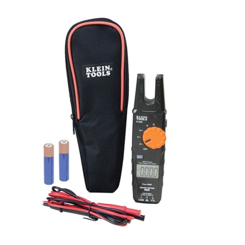 Klein Tools 200 Amp AC Auto-Ranging Open Jaw Fork Current Meter Electrical Tester - CL360