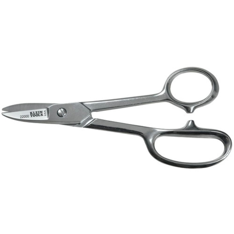 Klein Tools 6-1/2 in. High-Leverage Electrician Snip/Scissors - 22000